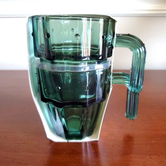Modern Expressions Other - Modern Expressions Green Cactus Glass Mug Set (2)‎ NIB